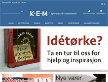 Tablet Screenshot of kem.no